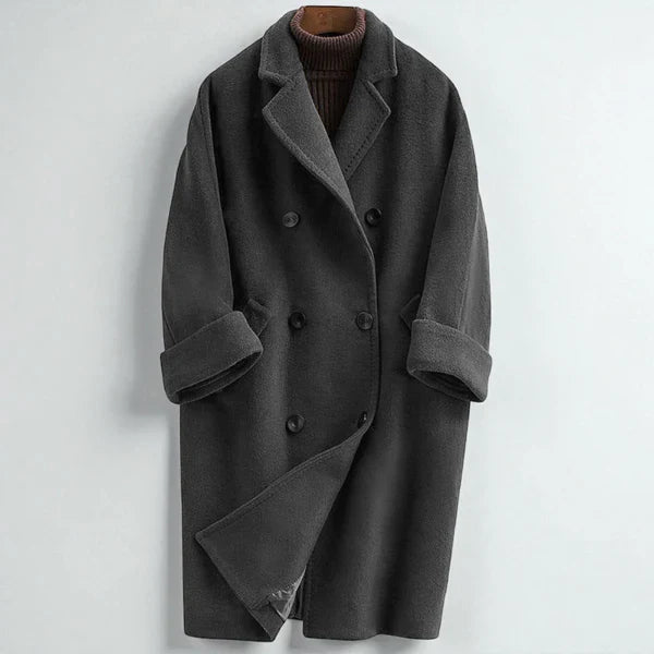 Women’s long wool overcoat double-breasted – women