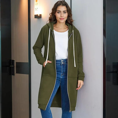 Women’s oversized fleece jacket with hood – women