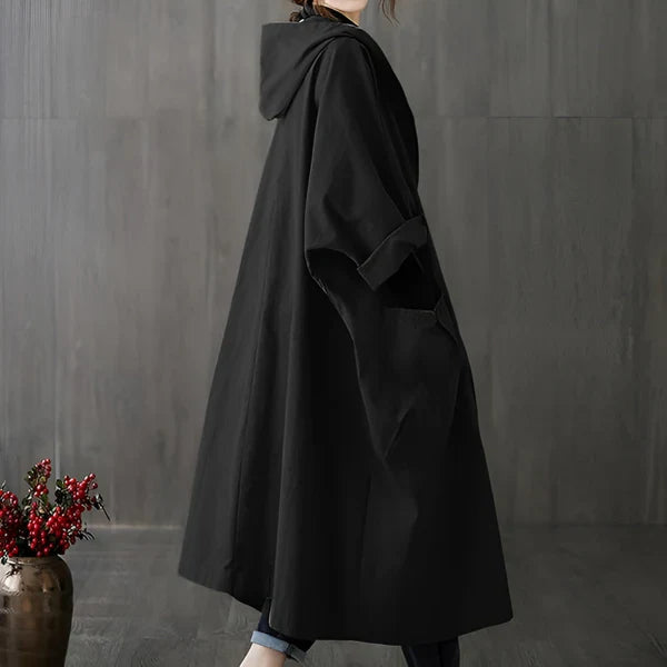 Women’s oversized hooded long overcoat – women