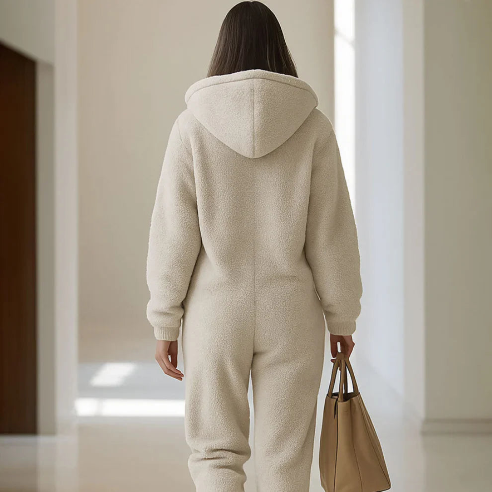Women’s oversized sherpa zip-up hoodie tracksuit – women
