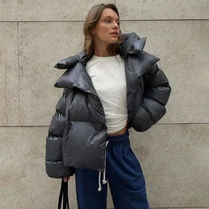 Women’s stylish waterproof oversized puffer jacket – women