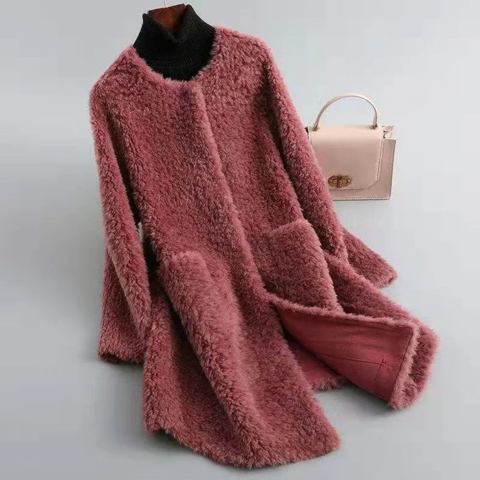 Women’s shearling fur coat soft & chic – women