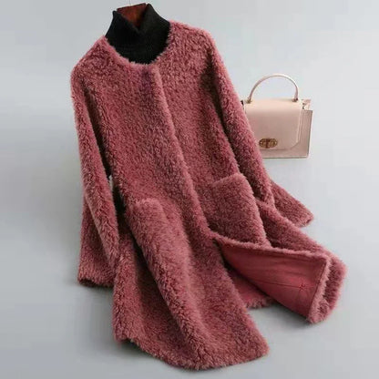 Women’s shearling fur coat soft & chic – women