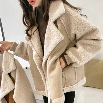 Women’s oversized sherpa winter jacket – women