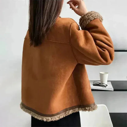 Women’s sherpa jacket warm & casual – women