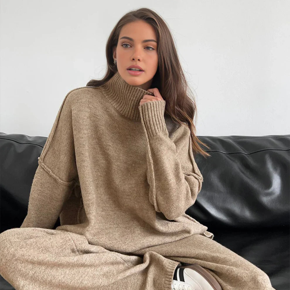Women’s cozy knit turtleneck set – women