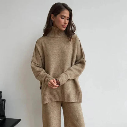 Women’s cozy knit turtleneck set – women