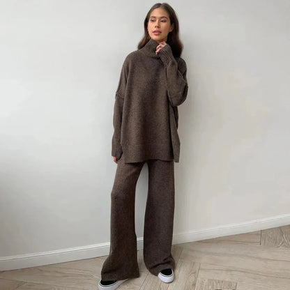 Women’s cozy knit turtleneck set – women