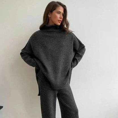 Women’s cozy knit turtleneck set – women