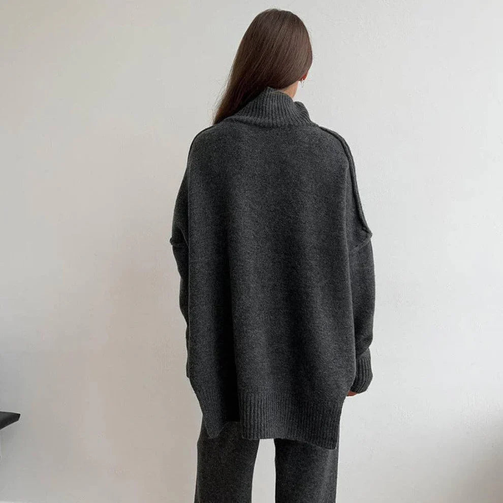 Women’s cozy knit turtleneck set – women