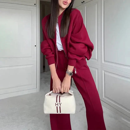 Women’s tracksuit set cozy sweater & pants – women