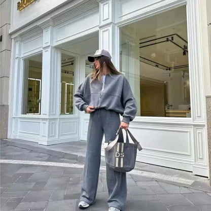 Women’s tracksuit set cozy sweater & pants – women