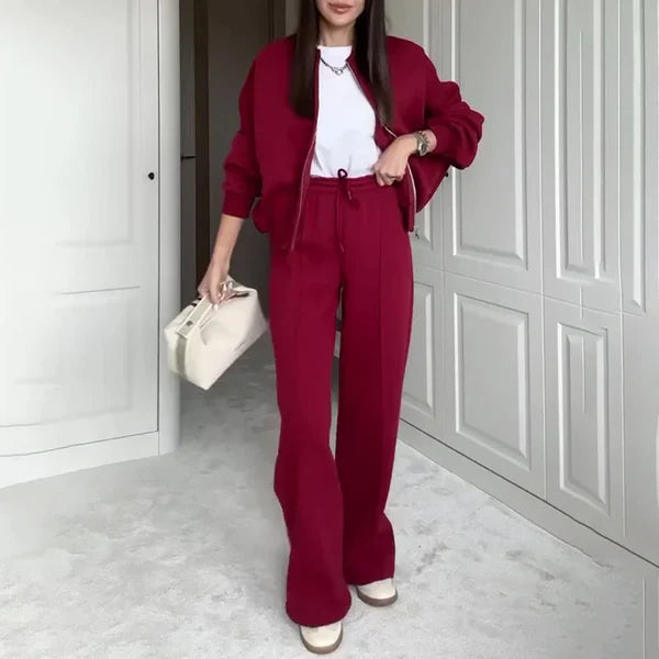 Women’s tracksuit set cozy sweater & pants – women