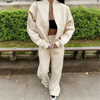 Women’s tracksuit set cozy sweater & pants – women