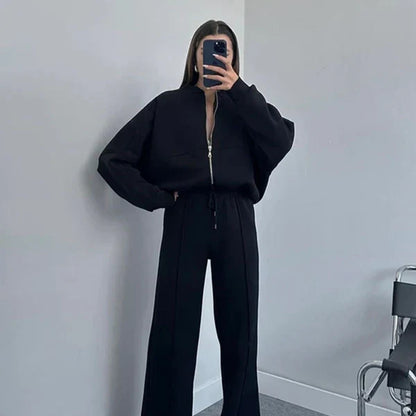 Women’s tracksuit set cozy sweater & pants – women
