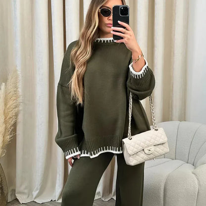 Women’s stylish split sweater tracksuit set – women