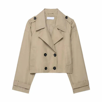 Women’s double-breasted trench coat winter jacket – women