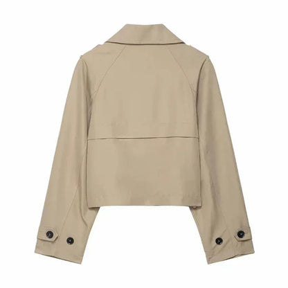 Women’s double-breasted trench coat winter jacket – women