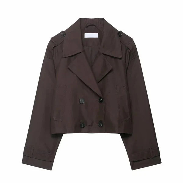 Women’s double-breasted trench coat winter jacket – women