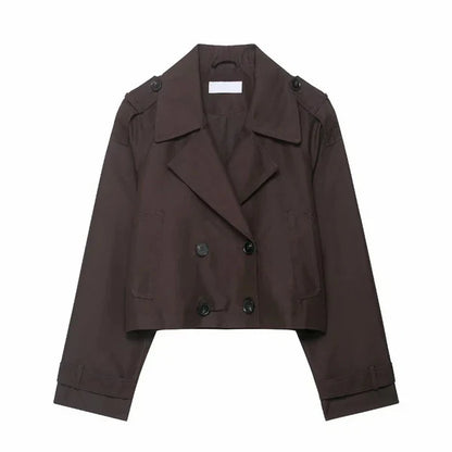 Women’s double-breasted trench coat winter jacket – women