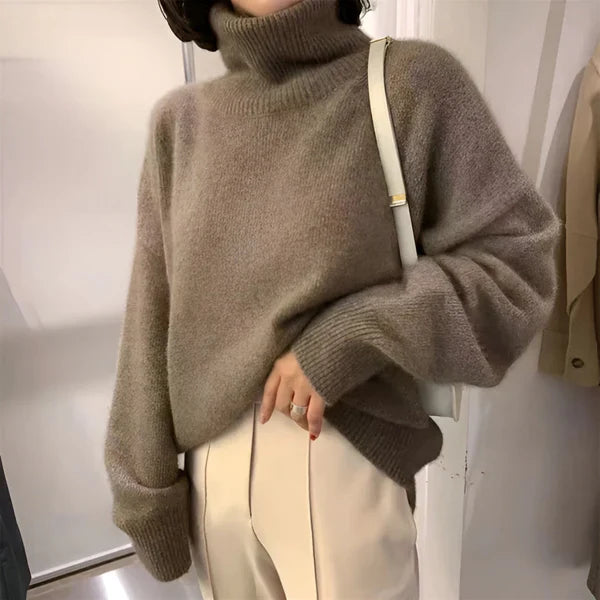 Women's soft & warm turtleneck sweater