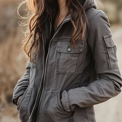 Women’s utility parka snow jacket with hood – women