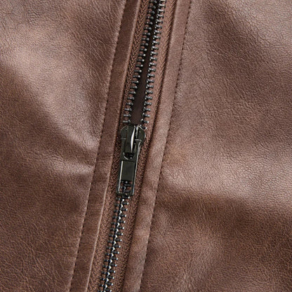 Women’s vintage biker faux-leather jacket – women