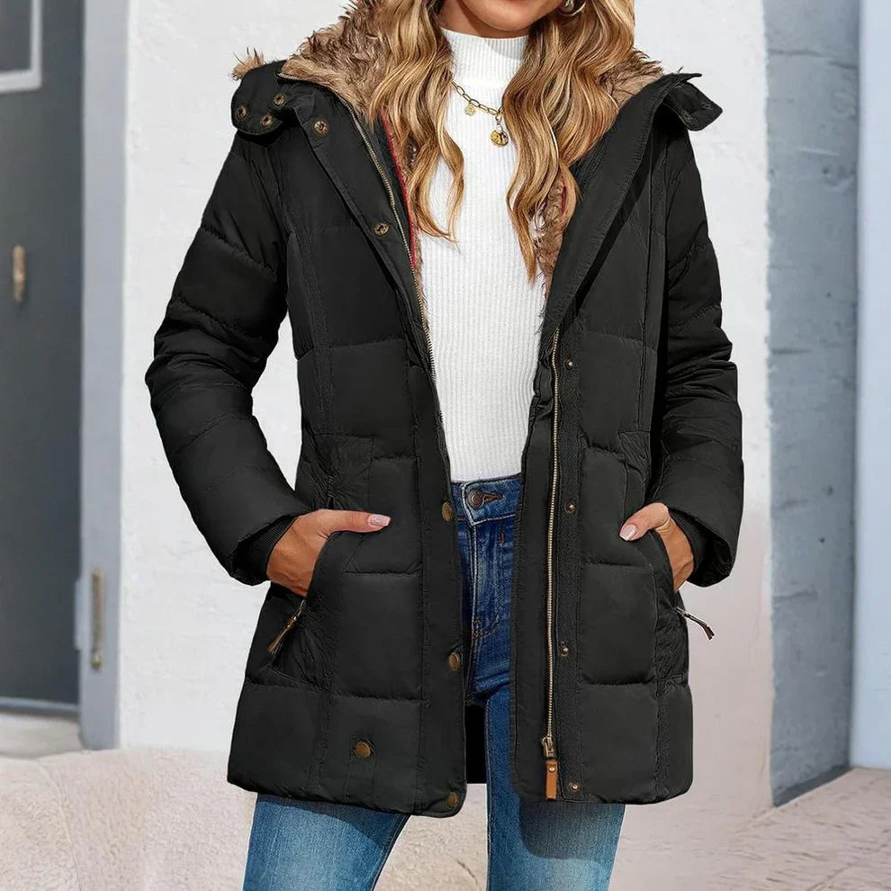 Women’s slim-fit hooded puffer jacket – women