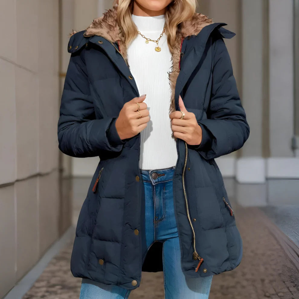 Women’s slim-fit hooded puffer jacket – women
