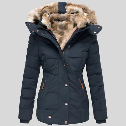 Women’s slim-fit hooded puffer jacket – women