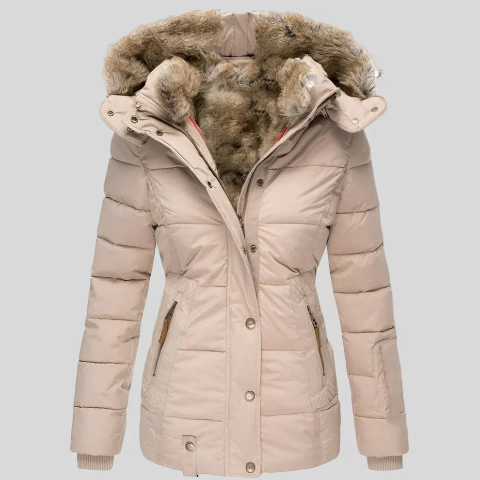 Women’s slim-fit hooded puffer jacket – women
