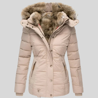 Women’s slim-fit hooded puffer jacket – women
