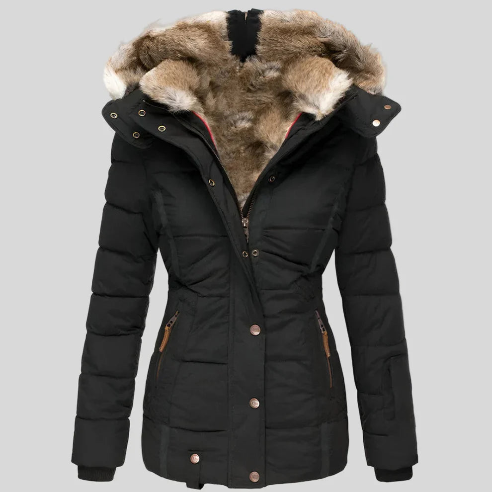 Women’s slim-fit hooded puffer jacket – women