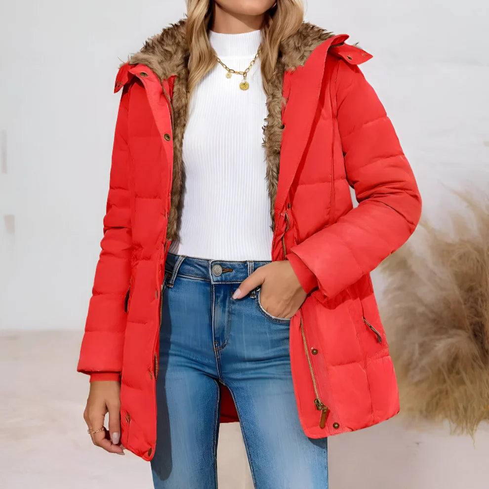 Women’s slim-fit hooded puffer jacket – women