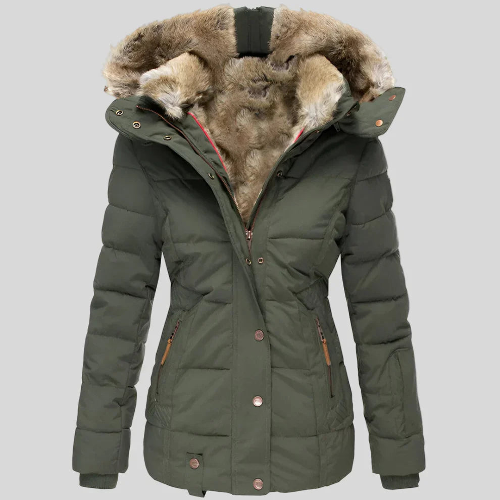 Women’s slim-fit hooded puffer jacket – women