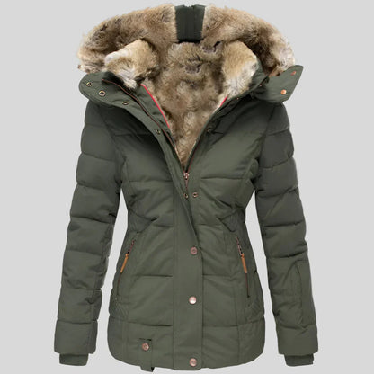 Women’s slim-fit hooded puffer jacket – women