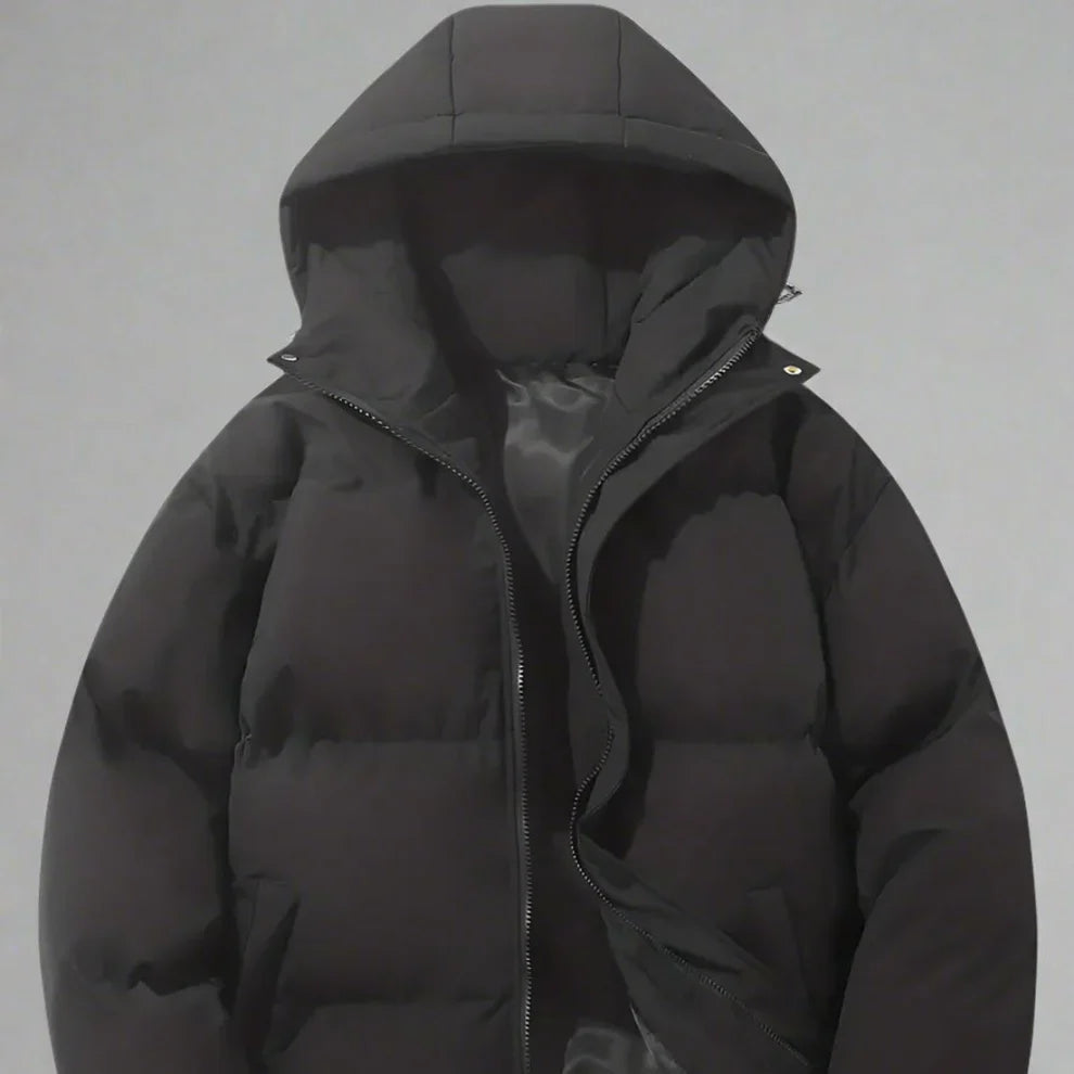 Women’s winter puffer jacket with hood – women