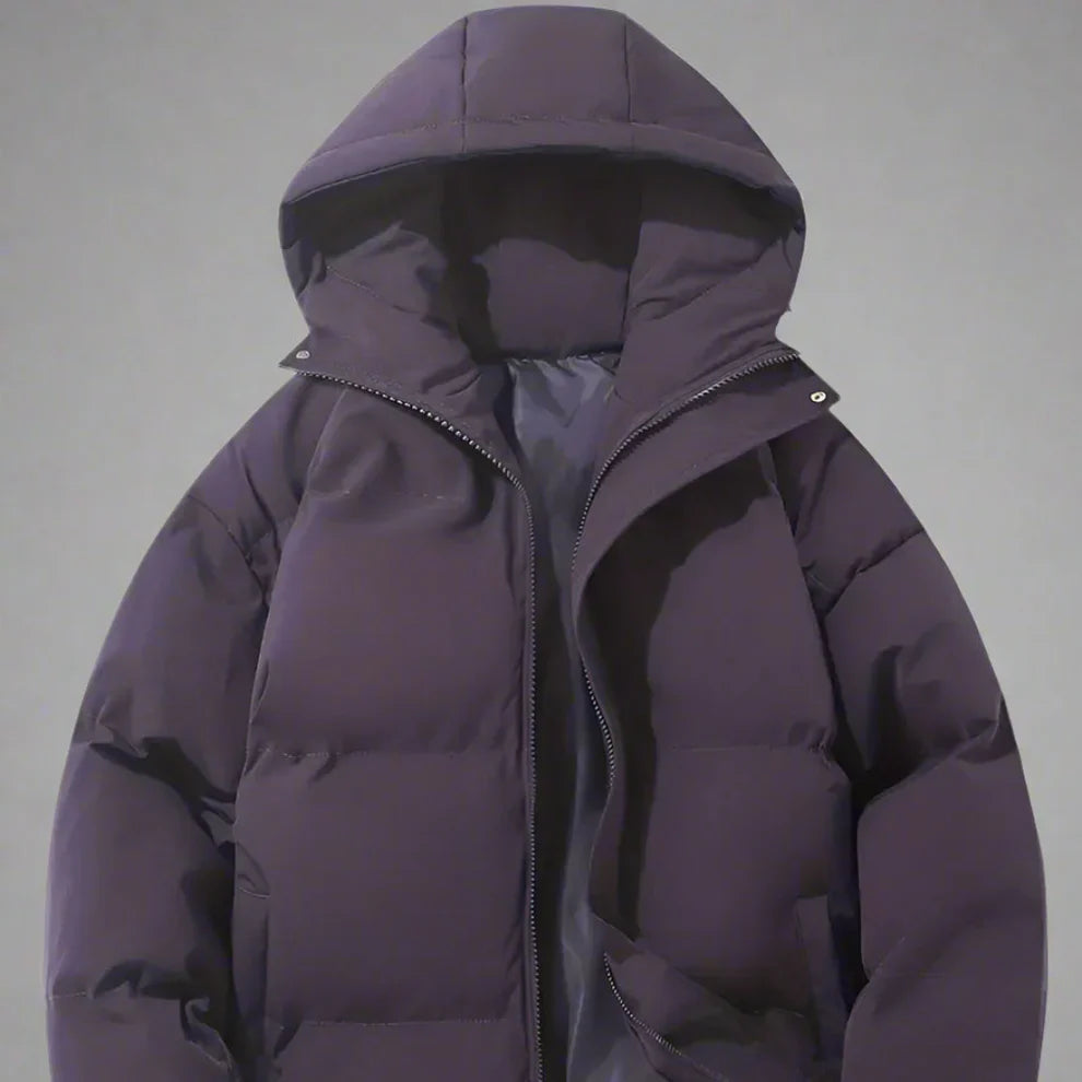 Women’s winter puffer jacket with hood – women