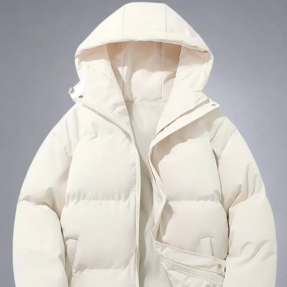 Women’s winter puffer jacket with hood – women