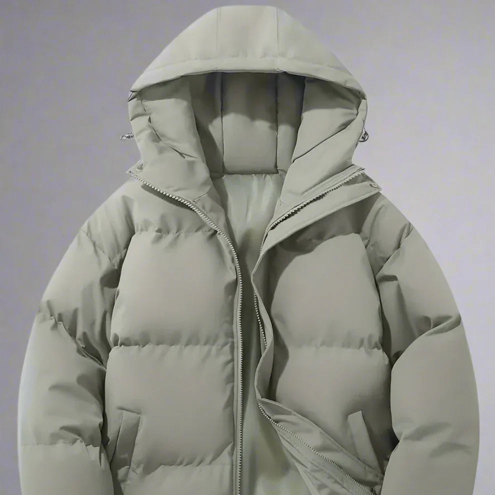 Women’s winter puffer jacket with hood – women