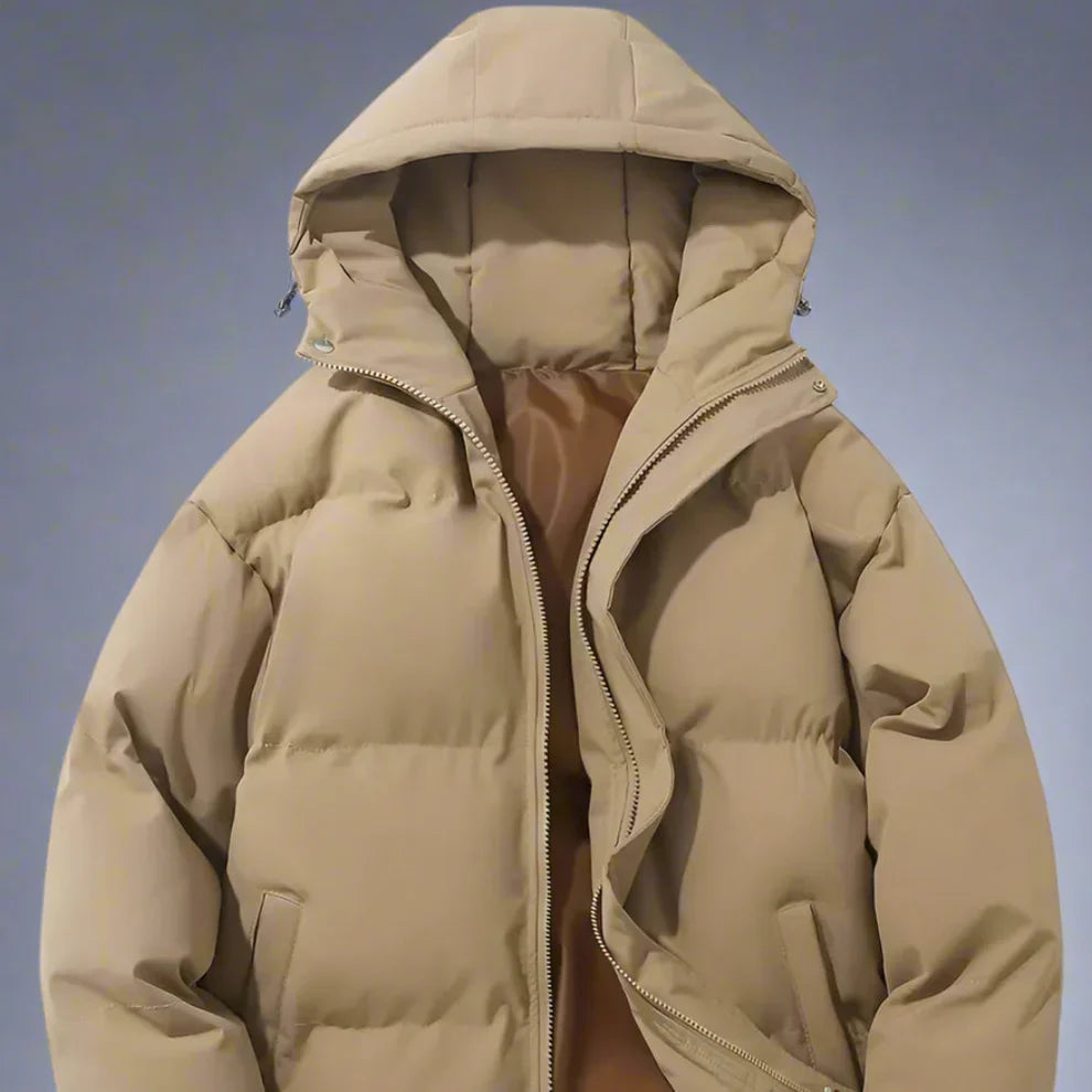 Women’s winter puffer jacket with hood – women