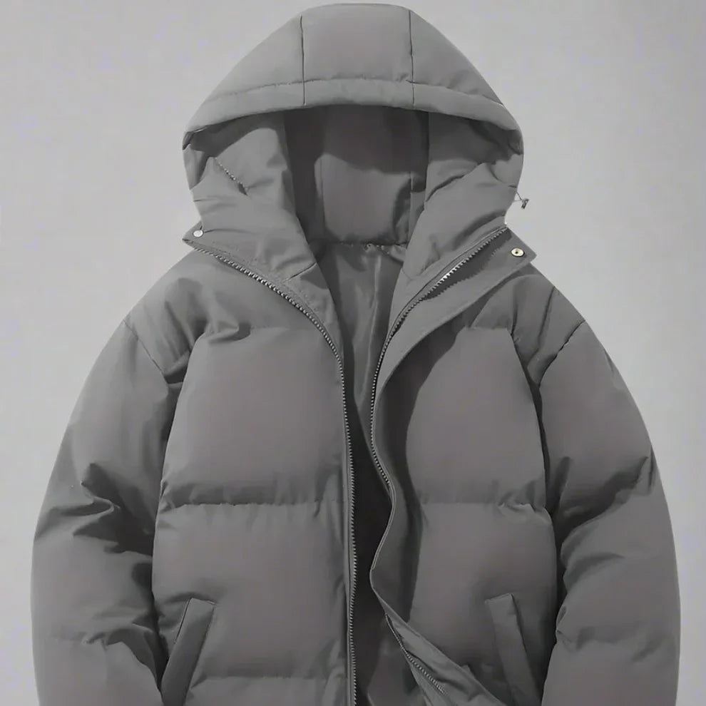 Women’s winter puffer jacket with hood – women