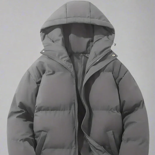 Women’s winter puffer jacket with hood – women