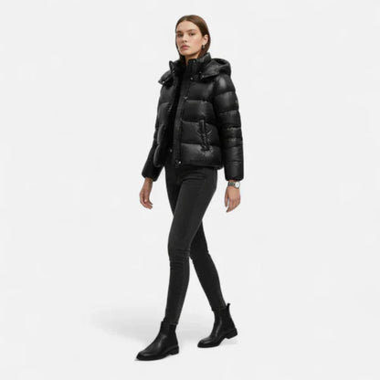 Women’s winter puffer jacket ultralight with hood – women