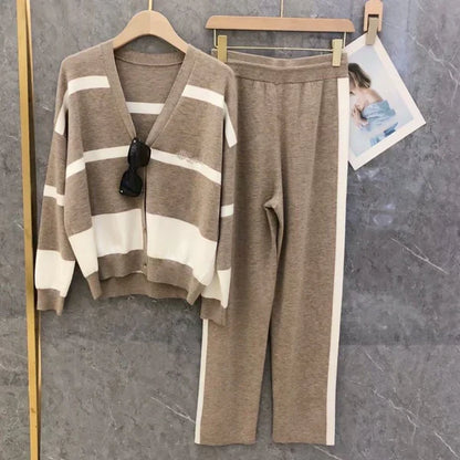 Women’s wool cardigan sweater set elegant – women