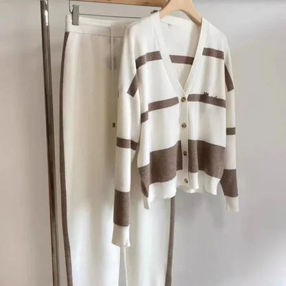 Women’s wool cardigan sweater set elegant – women