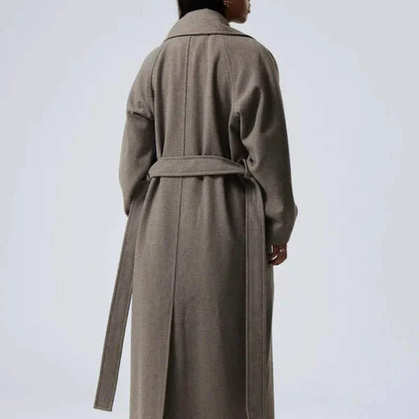 Women’s oversized long wool coat casual chic – women