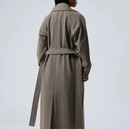 Women’s oversized long wool coat casual chic – women