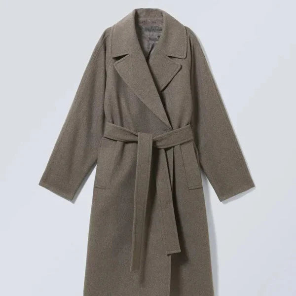 Women’s oversized long wool coat casual chic – women