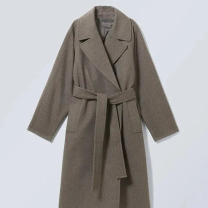 Women’s oversized long wool coat casual chic – women